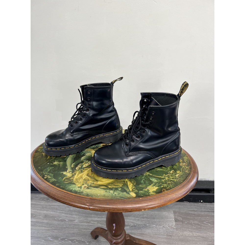 Dr. Martens Black Leather Platform Combat Boots Bex / Jadon Style UK 4 US 6